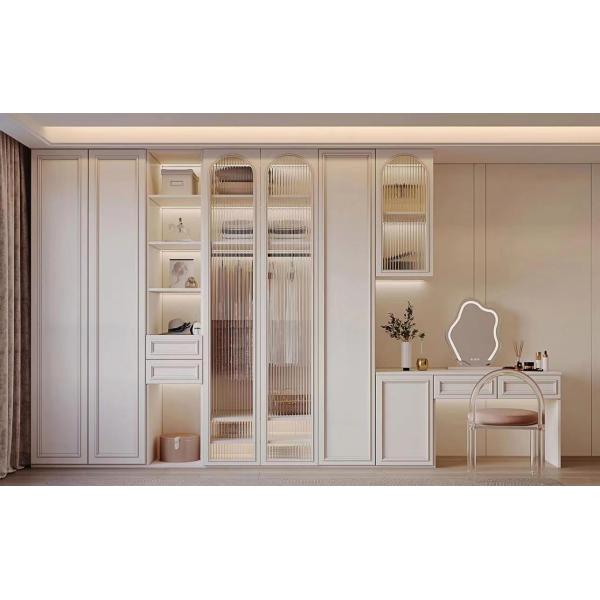 Customized Wooden High End Functional Matte Lacquer MDF Plywood Design Wardrobe Closet