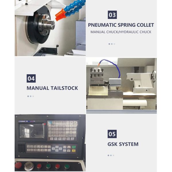 CK0640 Single Spindle CNC Lathe Bar Feeder Automatic Horizontal Flat Bed Lathe