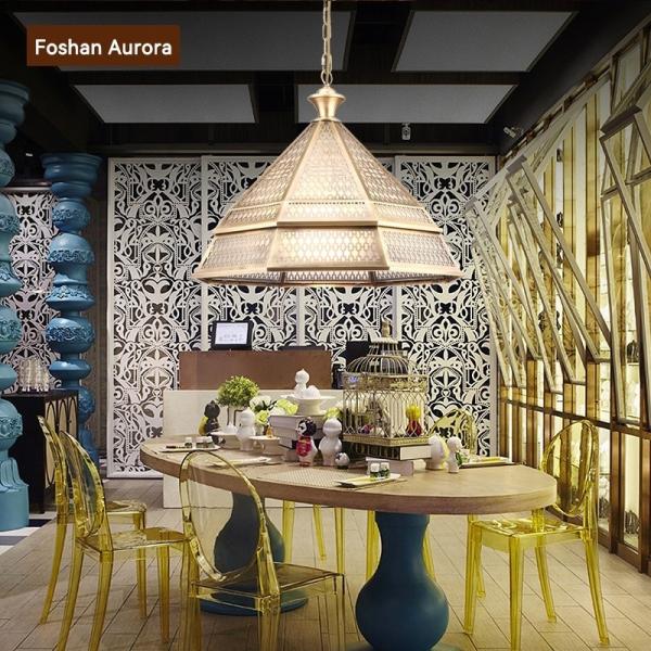 Powerful LED Copper Chandelier Luxury European Style Lighting Decorative Light Arab Muslim Vintage Style Copper Chandelier