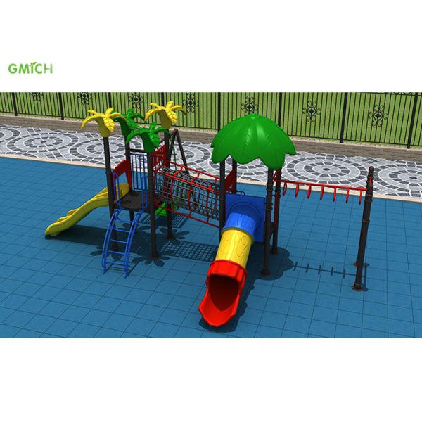Multicolor Outdoor Playground Toy Combination Playground Slide Set Anti Static