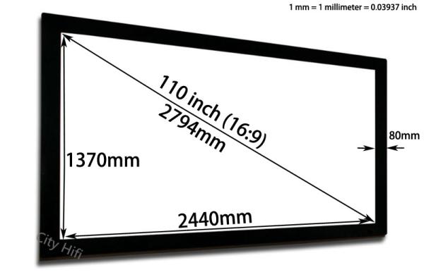 Top Rank 4k Projector Screen 110 Inch Unbent DIY Wall Mount 137x244cm Projection Screens