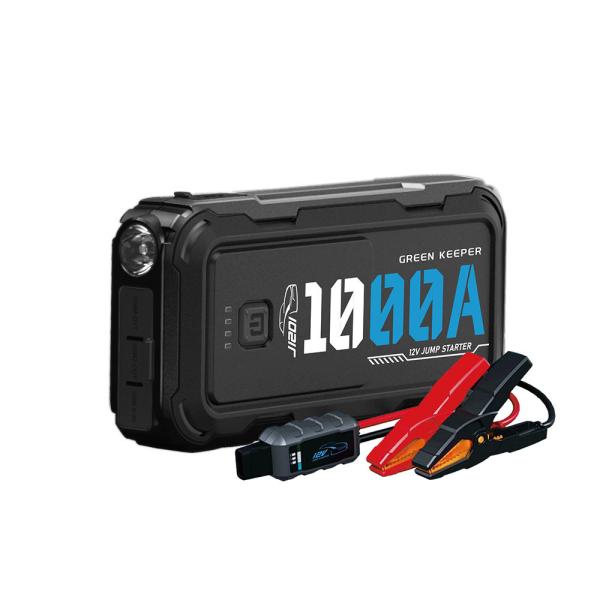 18W QC Input Led Work Light 10000mAh Car Jump Starter Power Bank 1000A Dual USB Output