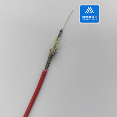 Simplex 3.0mm Armored Sensing Fiber Optic Cable LSZH jacket 62.5 125 Railway Metro