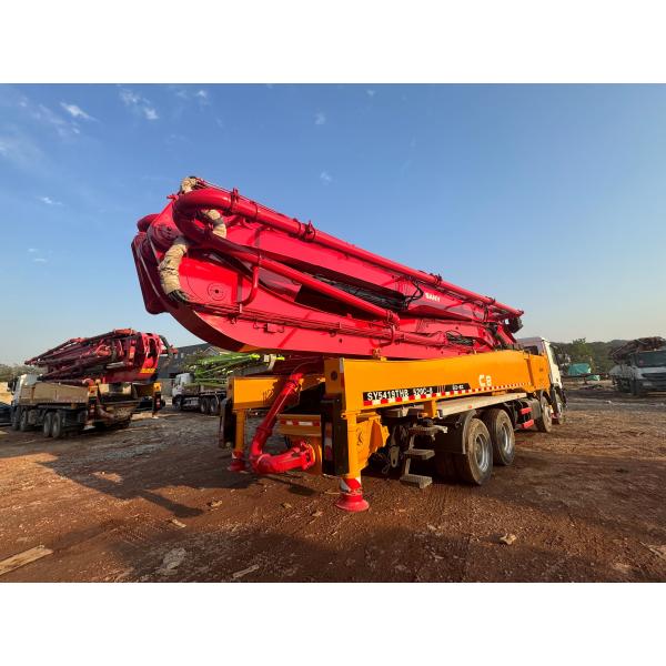 52m concrete pump truck with Mercedes Benz chassis for sale at a discount price, can operate normally
