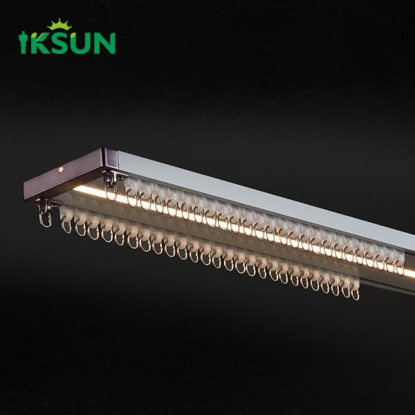 Led Strip Light Curtain Track Electrophoresis Recessed Light Double Curtain Rail For Windows