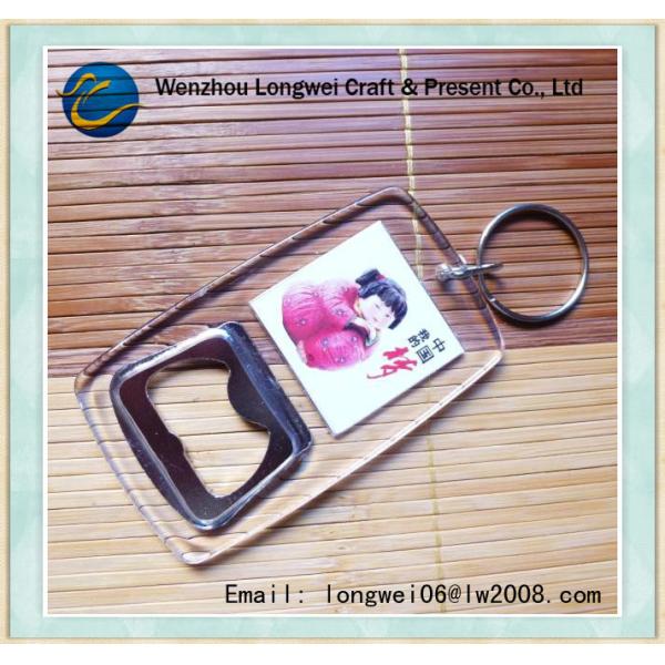 Logo Printed Beer Bottle Opener Acrylic Plastic 47 x 97 x 7.2mm