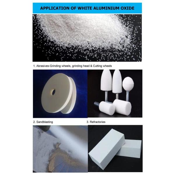 Белый песок песка ф средств массовой информации взрыва алюминиевой окиси Ал2О3 99,3%/п скрепленный/нанесеный абразивный порошок