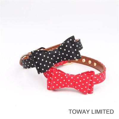 Dots Bowtie Collars Pet Leash Cute Dog Supply