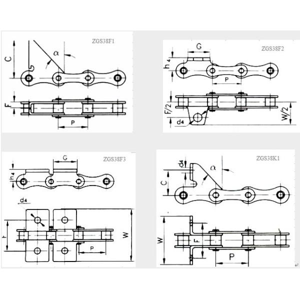 Combine Chain , type C210AF1 , C212AF1 , ZGS38 , ZGS38F1 , 415F1 , 415S , 415SF