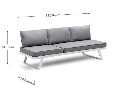 Modern Aluminum Frame Patio Furniture Sun Lounger for Garden Sofa Sectional Lounge Set