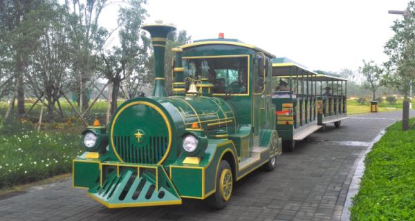European Mini 3 Carriages 60 Passengers Electric Trackless Train with Lead-acid Battery
