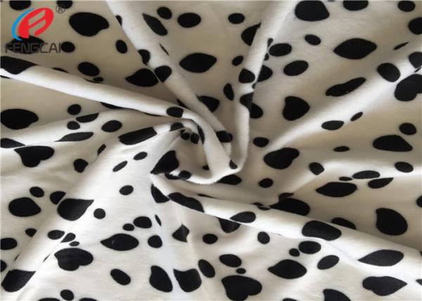 Animal Printed Warp Knitting Polyester Velvet Fabric Brushed Velboa Fabric