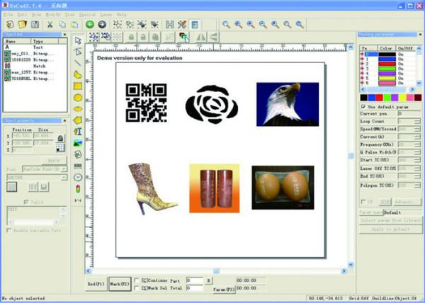 3D / Co2 / Fiber Laser Marking Software EZCAD2  for Laser Engraving Machine