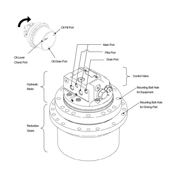 Assy 201-60-73100 201-60-71100 201-60-73500 201-60-73101 мотора перемещения экскаватора E70b Ihi60 Yc85 HD250-7 PC60-7 GM09