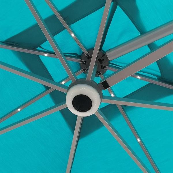 Big Patio Parasol Outdoor Aluminium Cantilever Restaurant Umbrella Sonnenschirm Garten Mit Led
