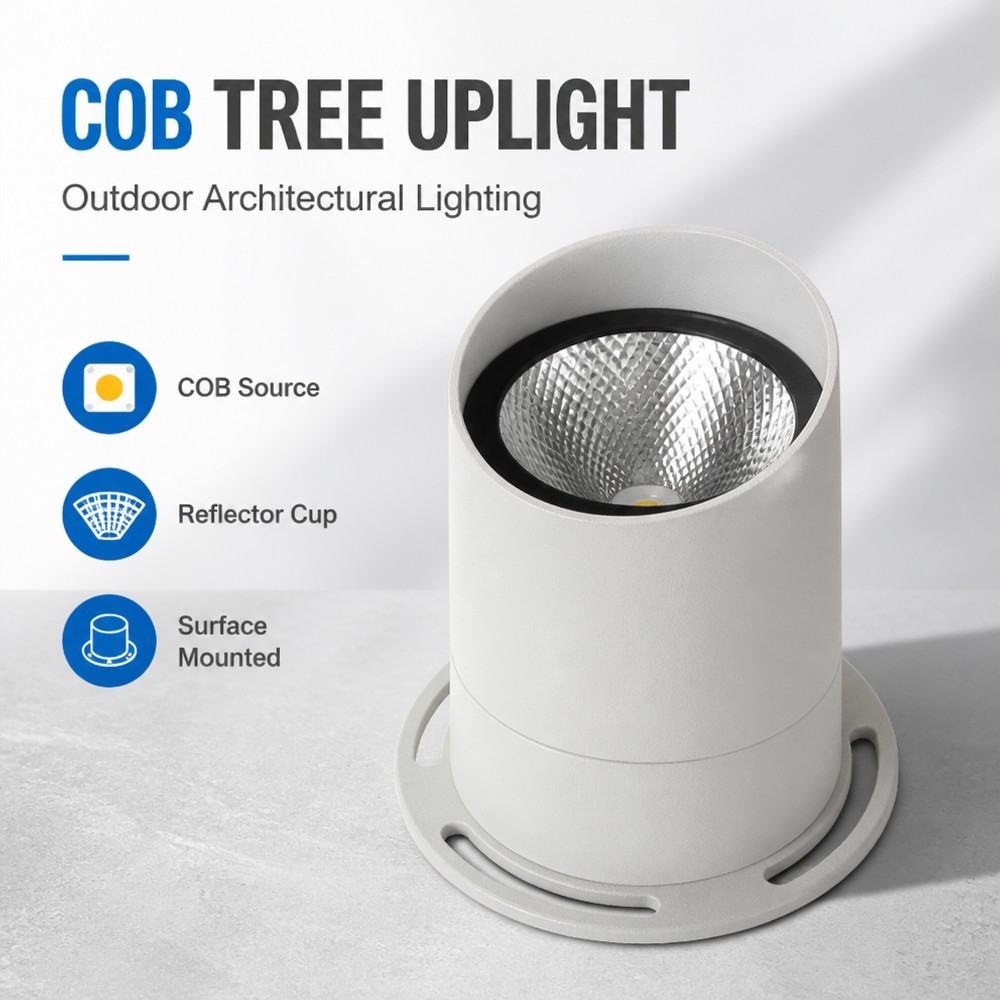 Surface Mounted COB Design LED Inground Tree Uplight 10‑60W For Landscape Facade Project