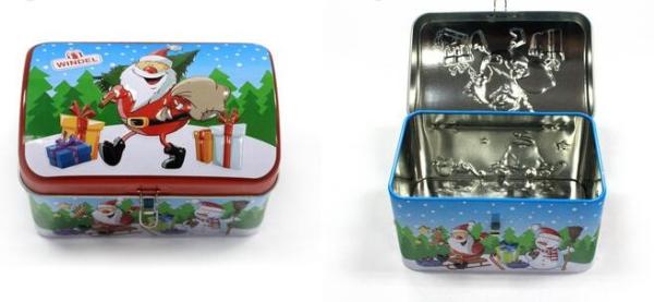Vintage Christmas storage tins for gift