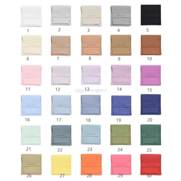 Suede Jewelry Pouch Organizer Box Envelope Pouch Travel Bag