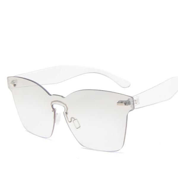 UV400 Rimless Square Frame One Piece Lens Band Packaging Women Hot Sale Sunglasses