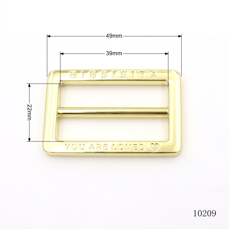Premium Custom Brand Name Metal Tri-glider Buckle 38mm Belt Slider Adjust Buckle