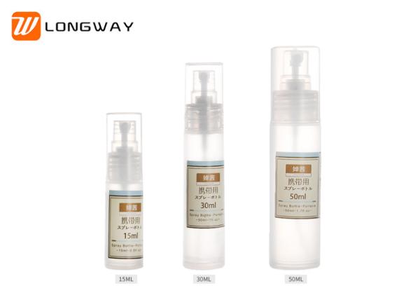 Round Transparent Plastic Cosmetic Bottles 100ml With Lotion Pump Eco Friendly