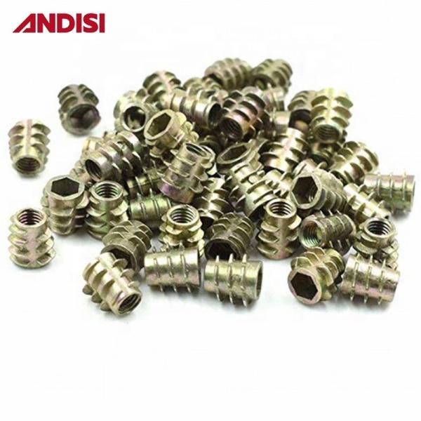 Living Room Zinc Alloy Hex Drive Connecting Mini Fix Cam Lock Nuts Threaded Wood Furniture Insert Nut M6 M8