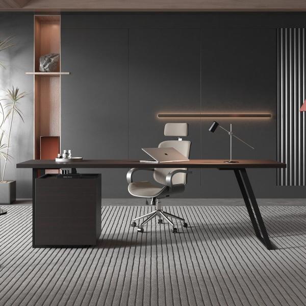 Large 2m Boss Manager Desk With High Back Swivel Chair Set