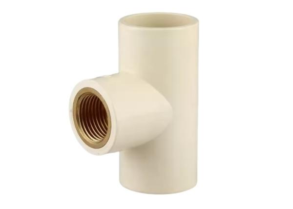 Cpvc Compound Female Threaded Tee With Brass Plastic Plumbing Pipes And Fittings ASTM