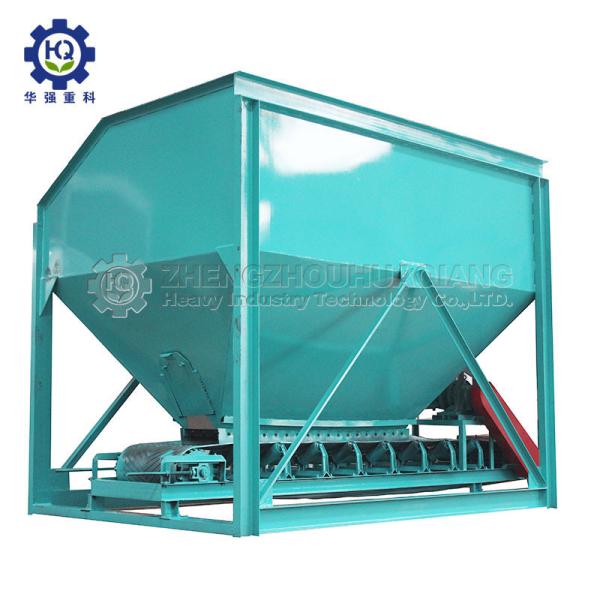 Organic Compound fertilizer Automatic Control End Loader Feeding Hopper With Conveyor