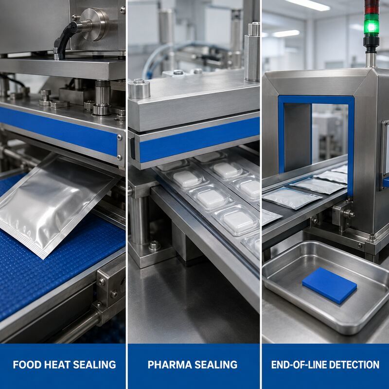 Metal Detectable PTFE Tape (X-Ray Detectable PTFE Tape / Metal Detectable Heat Sealer Tape / PTFE Aluminum Foil Tape) – For Food Packaging, Pharma Sealers & Foreign-Body Control