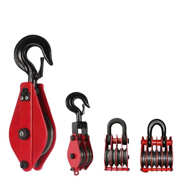 Heavy Duty Double Sheave Snatch Lifting Pulley Block With Hook 2T