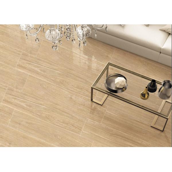 Moistureproof Timber Ceramic Floor Tiles Integrate Crack And Wood Grain Elements