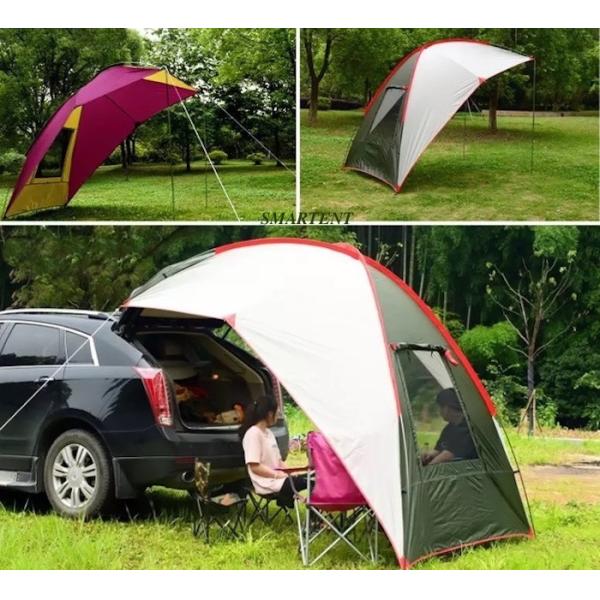 tejado blanco del toldo del lado del coche que acampa del tejado de 210D PU3000MM de la tienda al aire libre del top