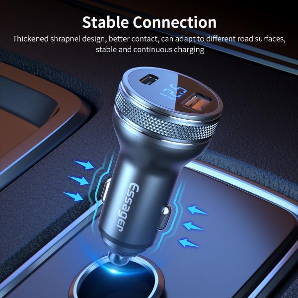 Display KINGKONG USB C cargadores para automóviles PD3.0 QC 3.0 36W