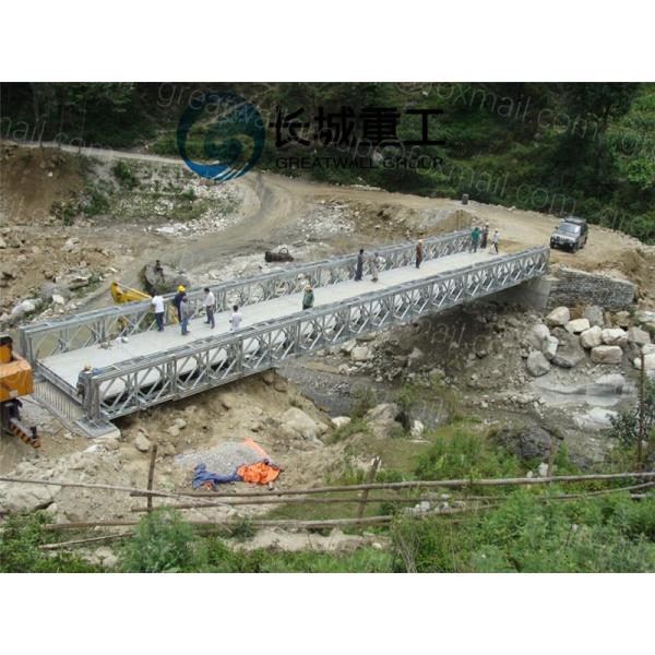 Firm Resistant 3 2 1 Bridge , Army Bailey Bridge Convenient Transportation