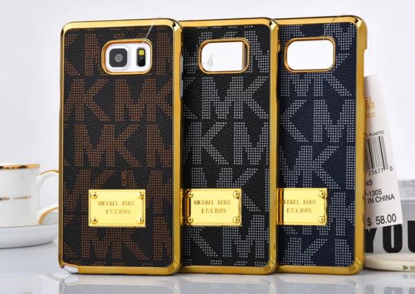 MK leather PC hard Case For iPhone 4 5s 6s plus SAMSUNG galaxy S6 S7 NOTE 3