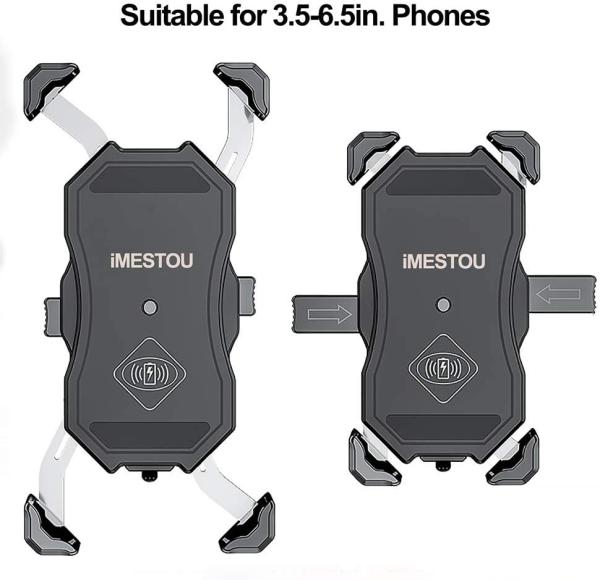 Motorcycle 360 rotation Qi 1.5A 15W Wireless Phone Charger
