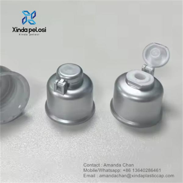 Gold Silver Color UV Screw Flip Top Cap Flip Top Cap Plastic For Bottles Usage