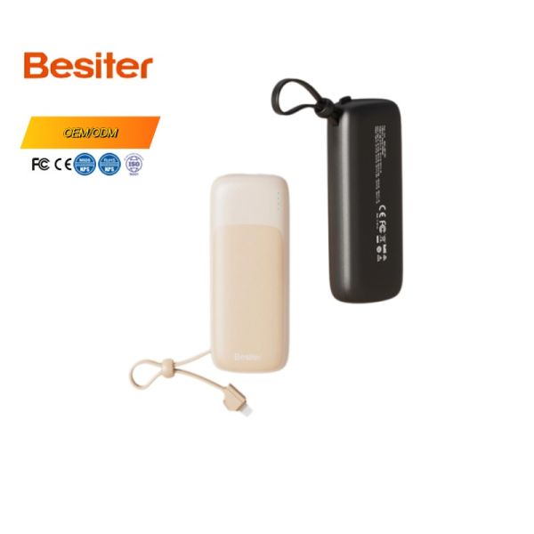 Mini Fast Charging Battery Bank with Cables 10000MAh 30W