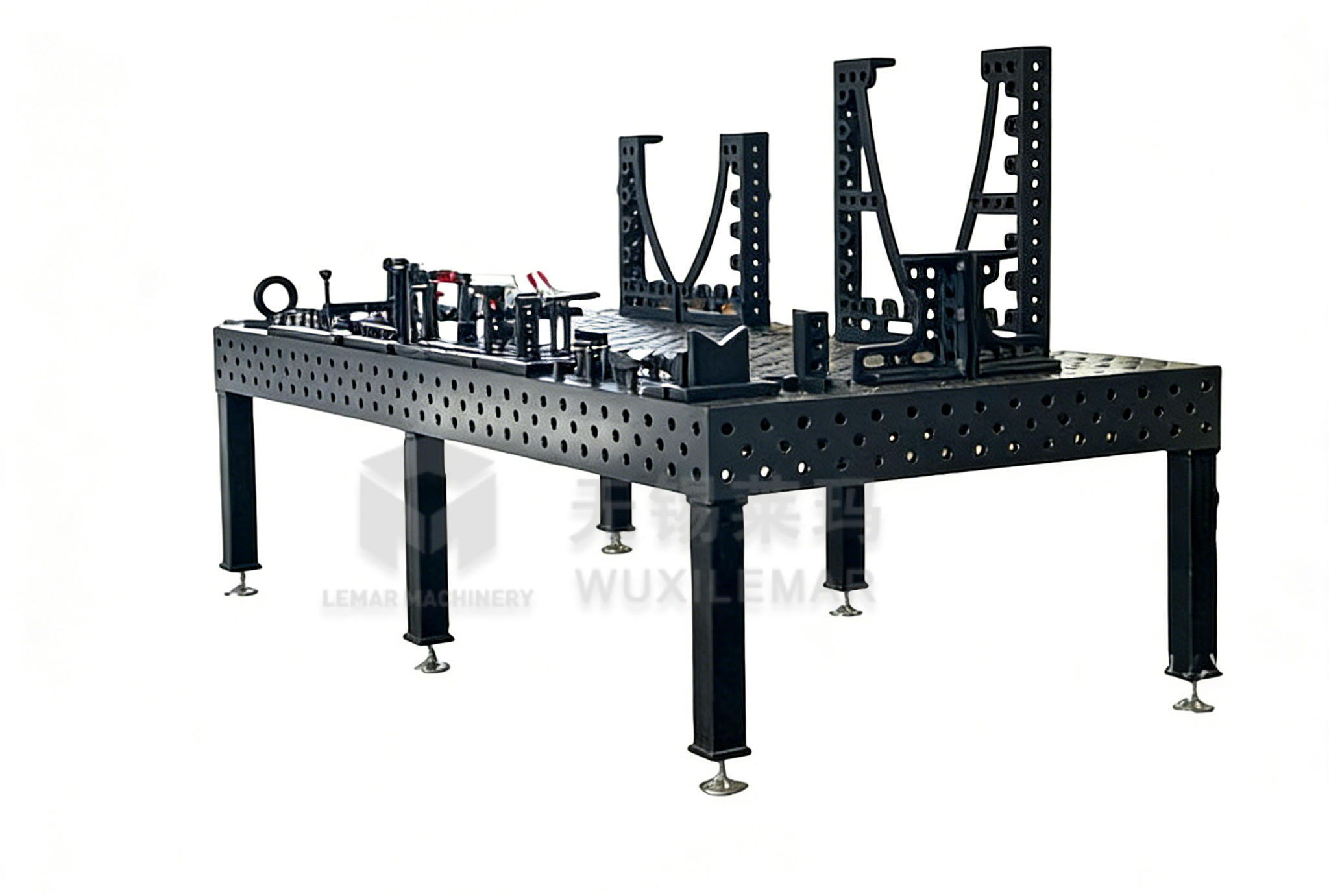D28 series modular welding table package with all essential accessories