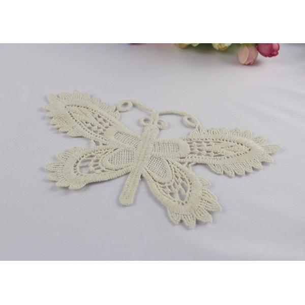 Chemical Embroidery Lace Applique Patches For Dresses Butterfly Shaped