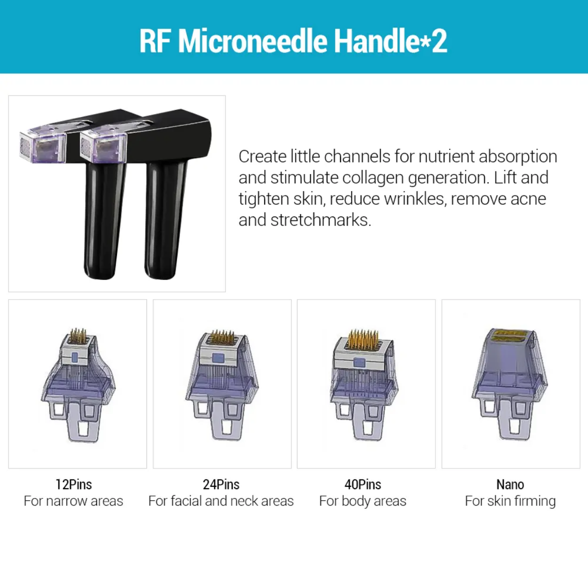 Gold RF Microneedling Machine 0.5mm-7mm Depth For Aesthetic Clinics