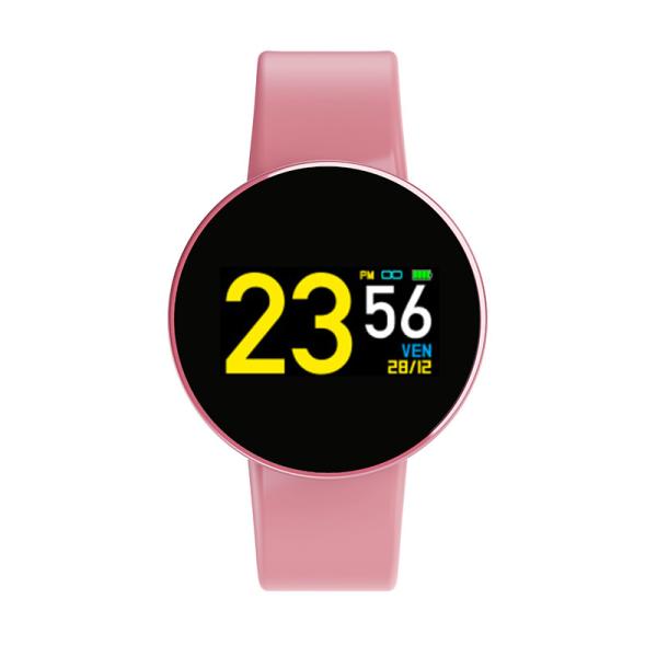 TPU Circle Monitor IP68 Waterproof Swimming Smart Watch 90mAh 0.96 Inches