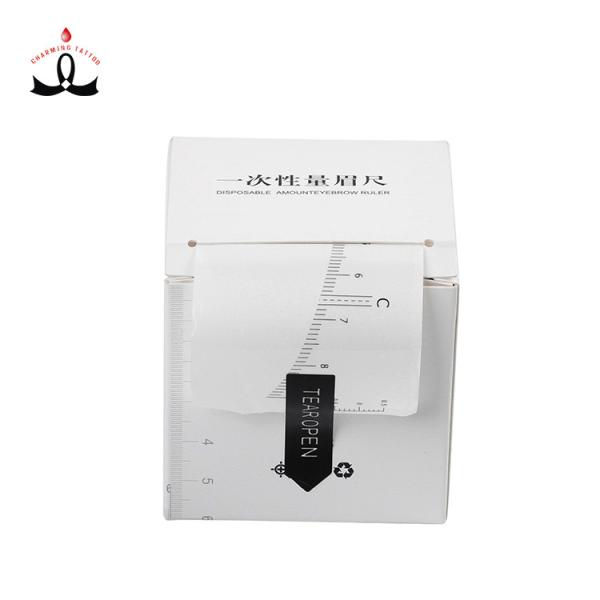 Clear Permanent Makeup Microblading Eyebrow Ruler Sticker 50pcs/ Roll