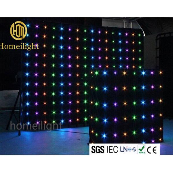 AC90-260V 50-60Hz Input Voltage 1- P18cm 3*4m RGB LED Screen Video Curtain for DJ Booth
