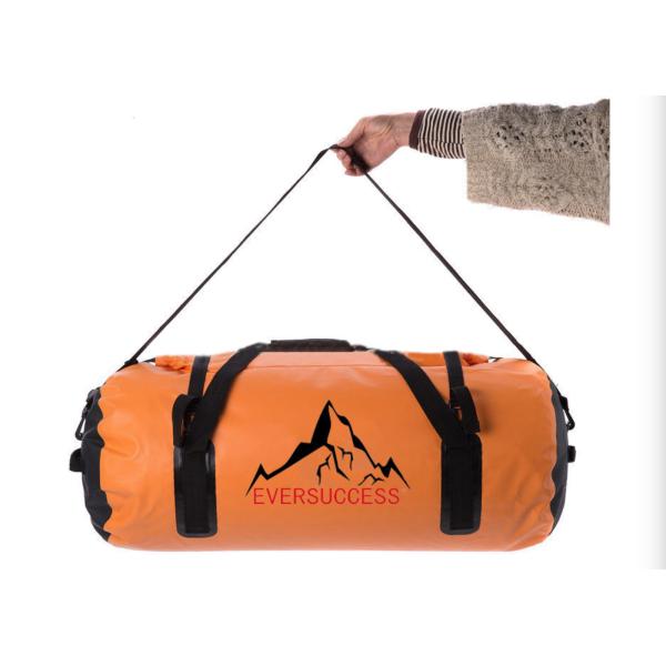 o curso 60L impermeável alaranjado ensaca o ombro da bolsa de viagem do saco de Duffel dos esportes 600D