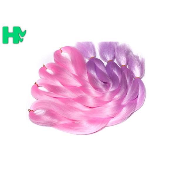 Kanekalon Ombre Color Synthetic Hair Pieces Jumbo Braiding Hair Large Stock