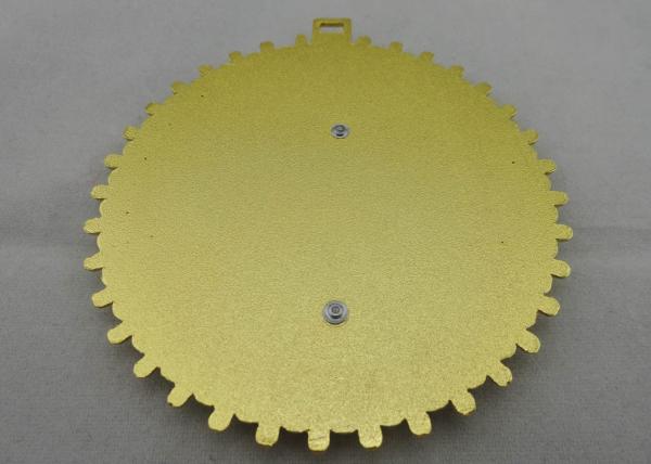 High Quality High 3D Relief Zinc Alloy Rhinestone Medal with Gold And Antique Nickel Plate