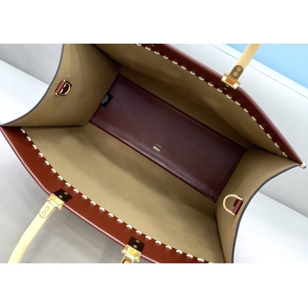 Stitching Womens Leather Tote Shopper Bag Blue With Single Shoulder Strap