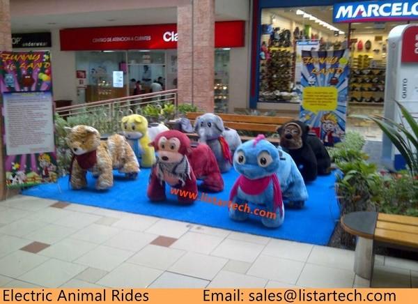 Coin Operated Animal Rides for Mall, Kids Plush Toy Rides, Adult Walking Animal Rides